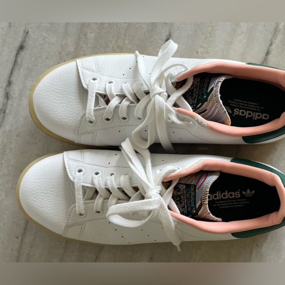 ADIDAS SNEAKERS TENNIS SHOES STAN SMITH 'White Collegiate Green' FZ3631 SZ 9.5 - Picture 9 of 13